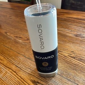 Sovaro Stainless Steel Cup with Straw 18 oz